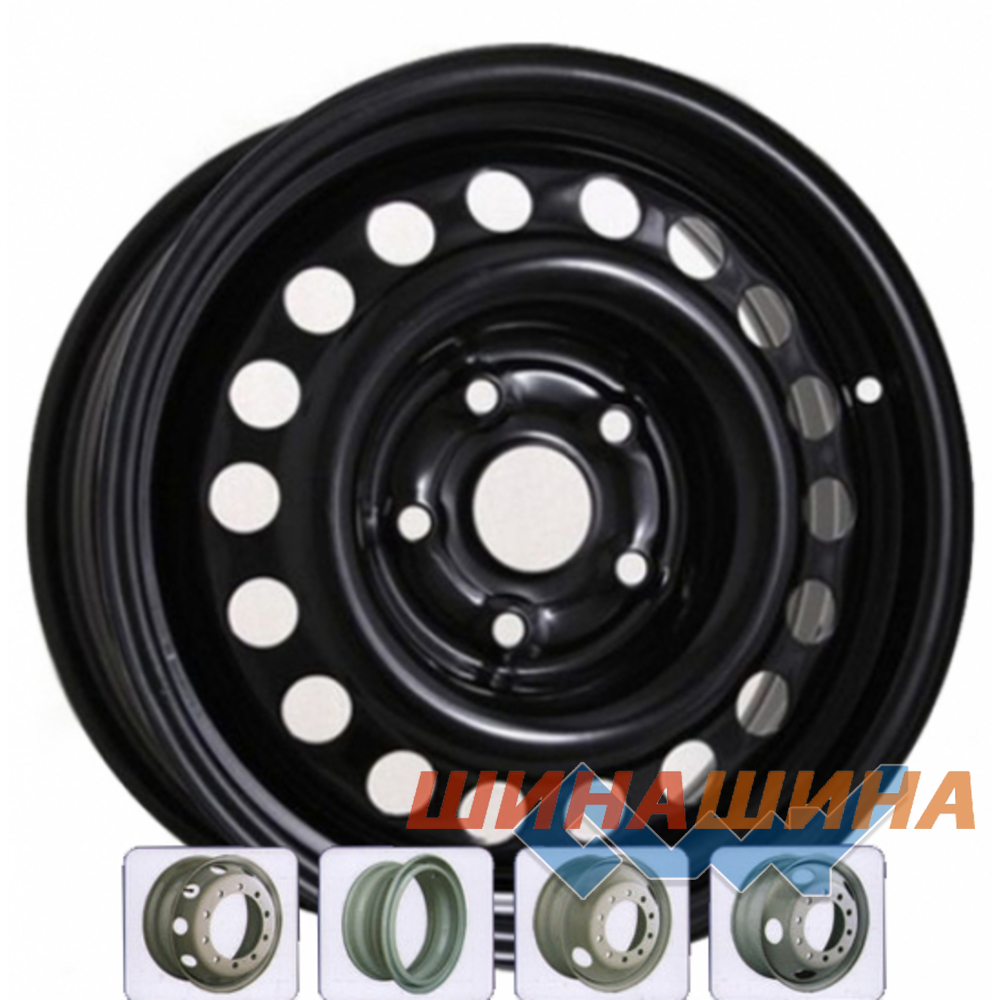 Kapitan Сталь 7x17 5x108 ET44 DIA60.1 Black